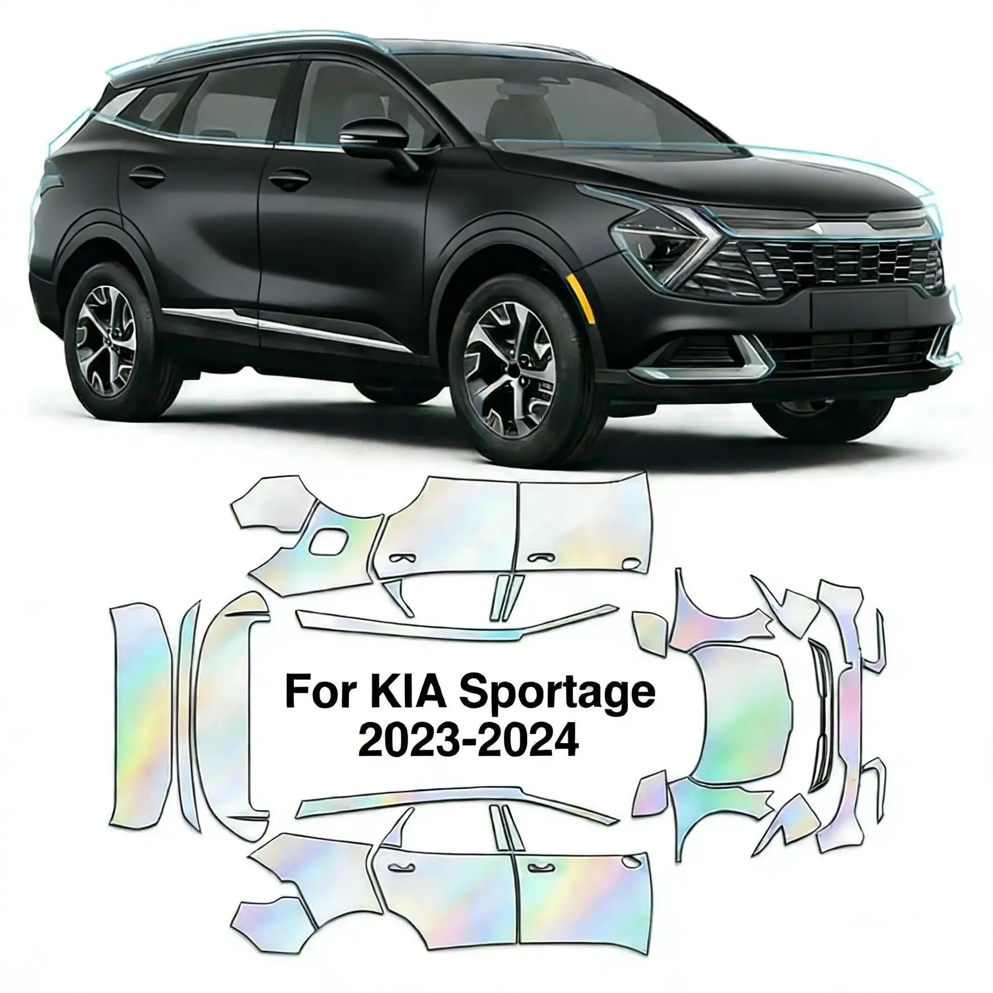 

8.5Mil Pre-cut PPF For KIA Sportage 2023-2024 TPU Bumper Hood Clear Paint Protection Film Scratch-Resistant Exterior Accessories
