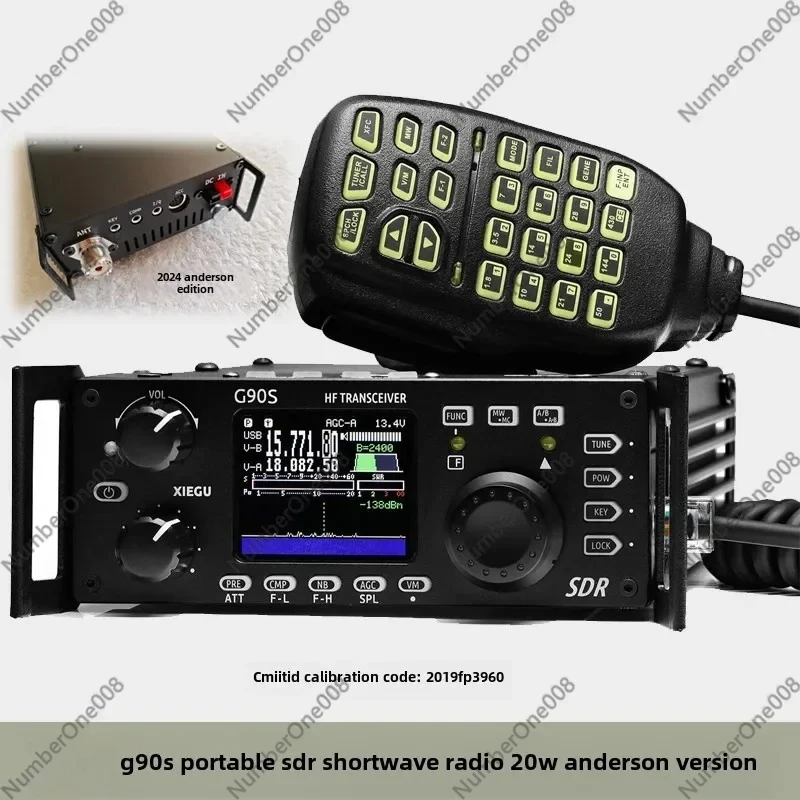 G90S/G90N 20W SDR QRP HF Transceiver for Ham Radio, Portable All Mode Shortwave Radio with Built-In Antenna & Anderson Power