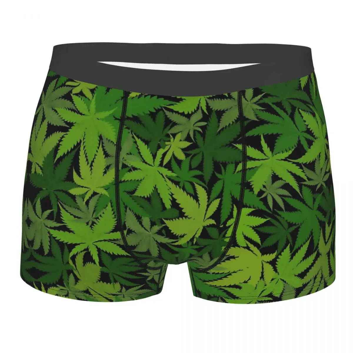 Weed Leaf Camo Camouflage Army Underpants Homme Panties Men\'s Underwear Ventilate Shorts Boxer Briefs