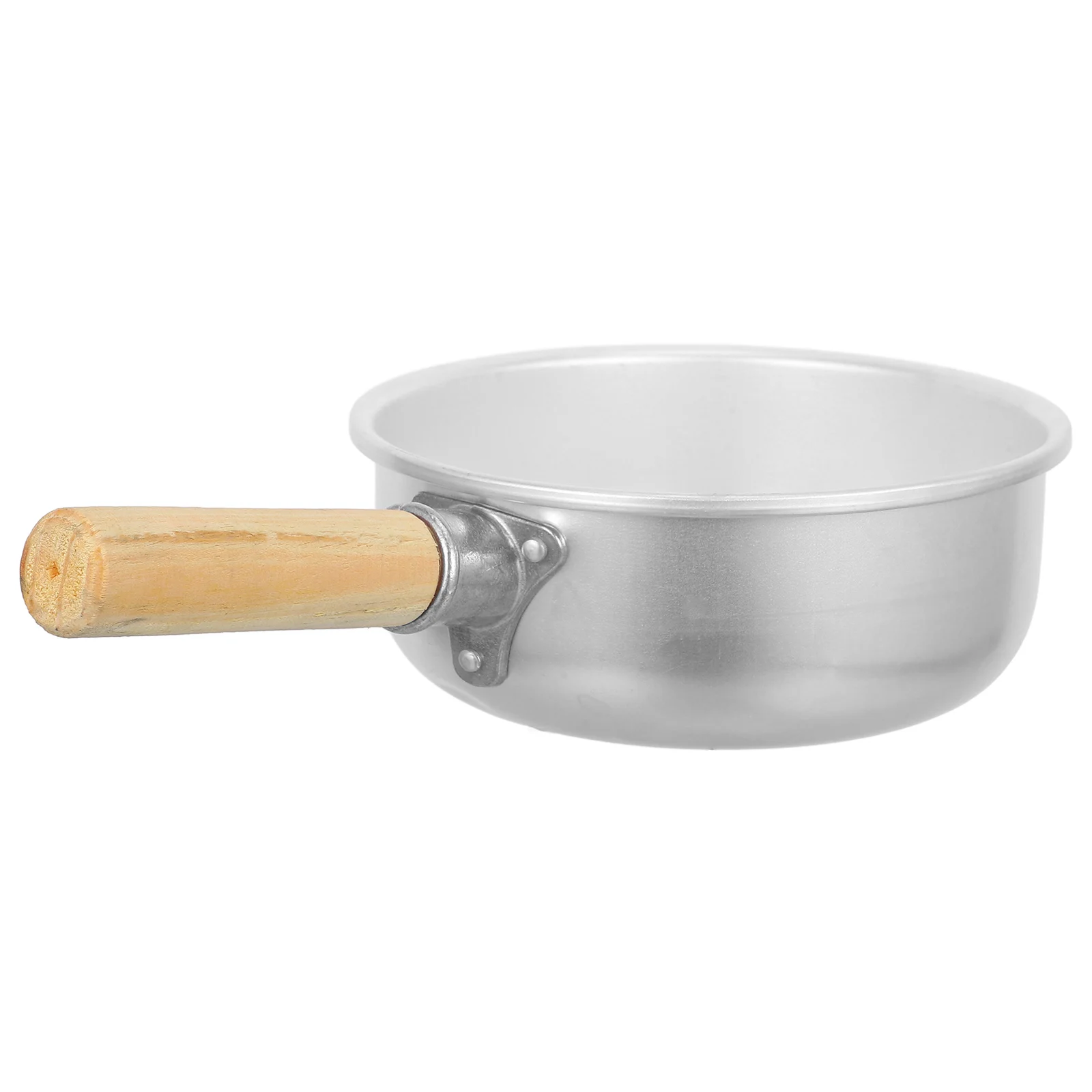 

Aluminum Water Ladle Scoop Kitchen Tool Short Wood Handle Easy Clean Household Watering Garden Bailer Practical