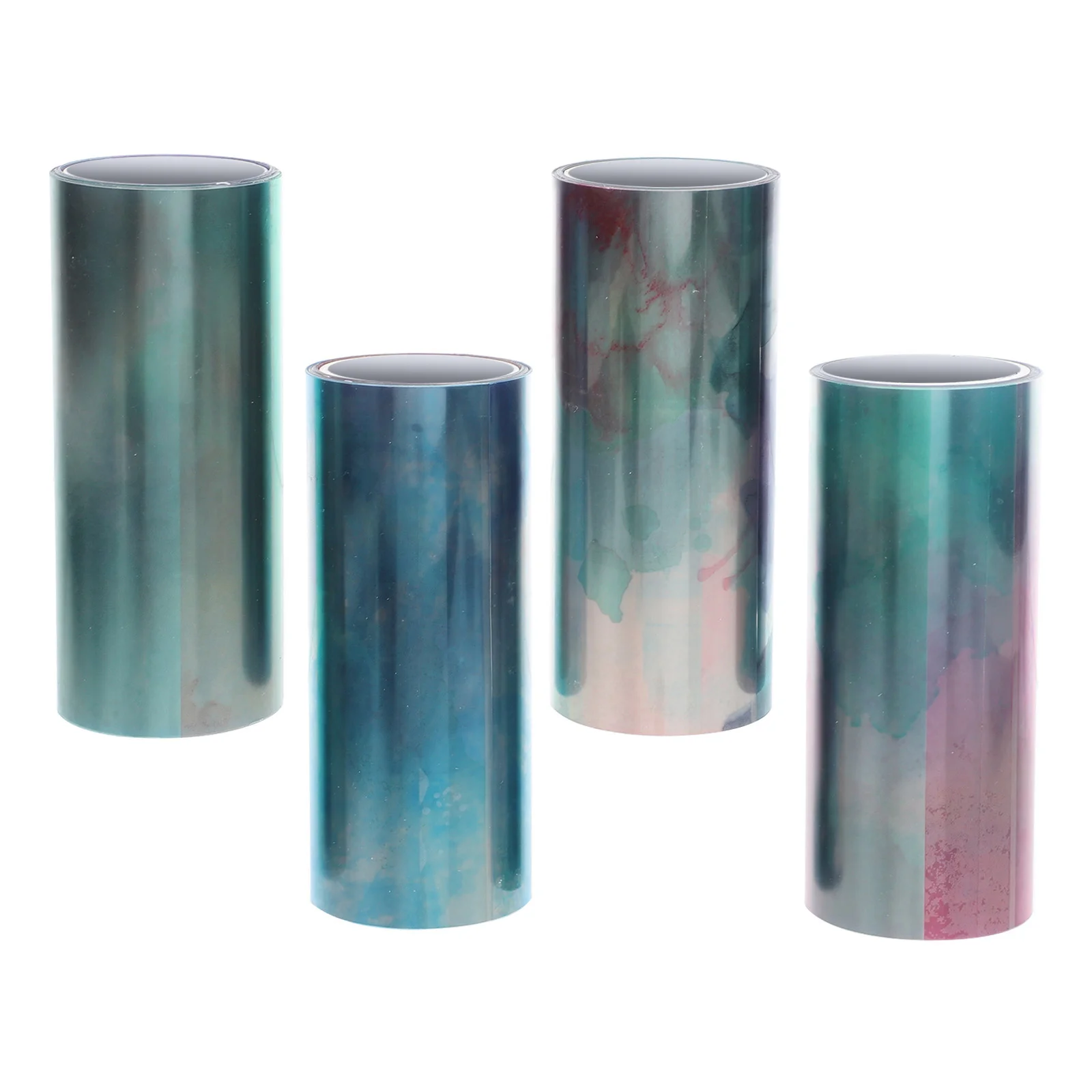 

4 Rolls Pet Watercolor Ink Wash Adhesive Tape for DIY Scrapbook Journaling Craft Card Decorative Planner Supplies