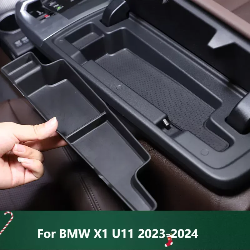 

Car TPE Black Center Control Armrest Storage Box Multifunctional Storage Box Car Interior Accessories For BMW X1 U11 2023-2024