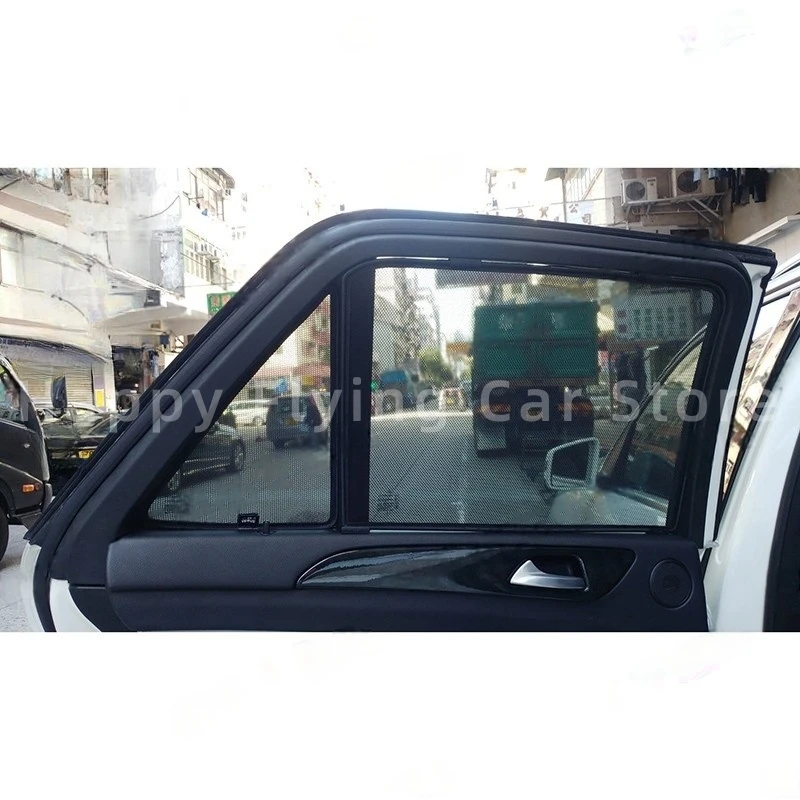 مناسبة لـ Benz M CLASS W164 2006-2011 مظلة نافذة السيارة، حاجز الشمس للباب الأمامي والجانبي، ستارة شبكية