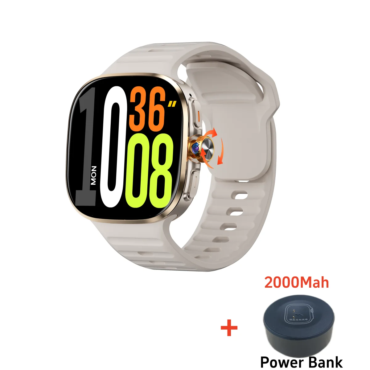 Originele M99 Smartwatch 2,4 inch Amoled-scherm inzetstuk 4G / 5G Sim-kaart GPS WIFI 190 °   Roterend cameraspel Android 10.0 Smart Watch