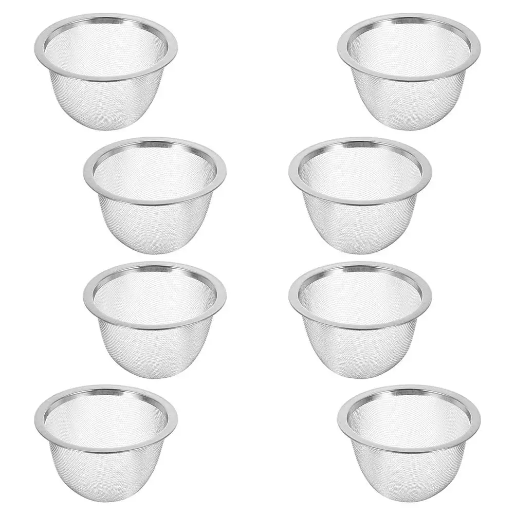 

8 Pcs Tea Filter Metal Strainer Infuser for Teapot Syringe Stainless Steel Mesh