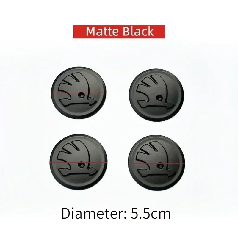 

2026 New Hot For Skoda Car Sticker 55MM ABS Car Wheel Rims Center Hub Caps Emblem For Skoda Fabia Rapid Octavia Laura Superb 2 3