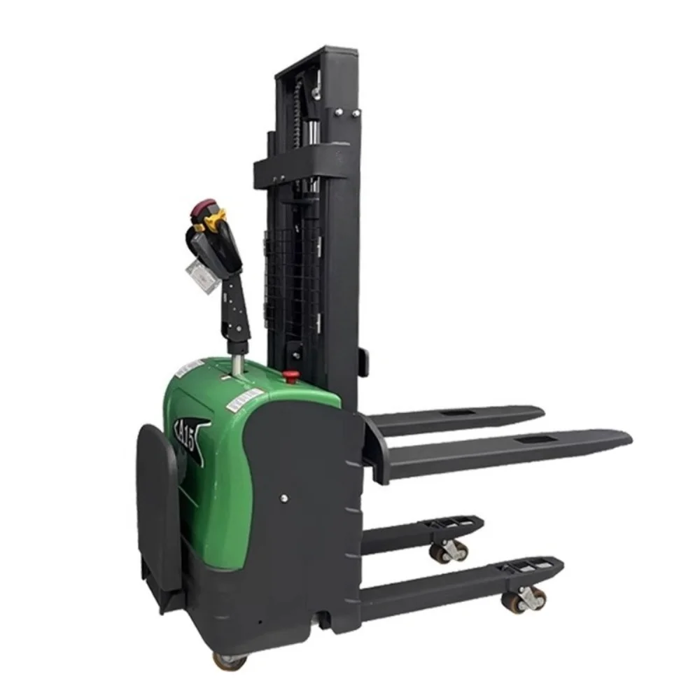 

Electric stacker loading and unloading station ride type double lift forklift
