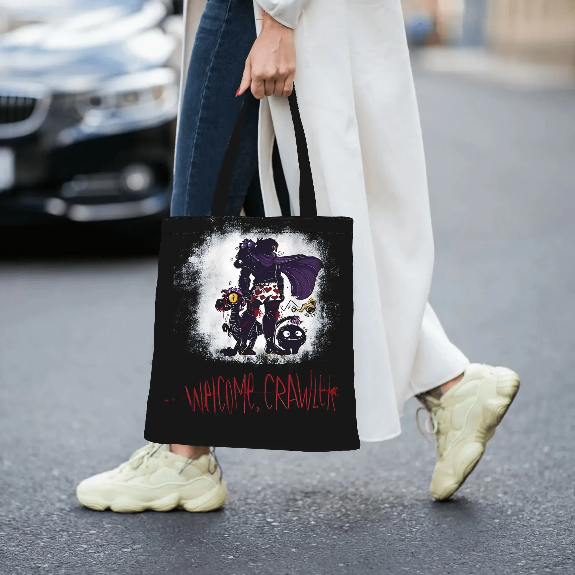 Reusable Trendy Dungeon Crawler Carl Welcome Crawler Shopping Bag Women Tote Bag Portable  Shopper Bags