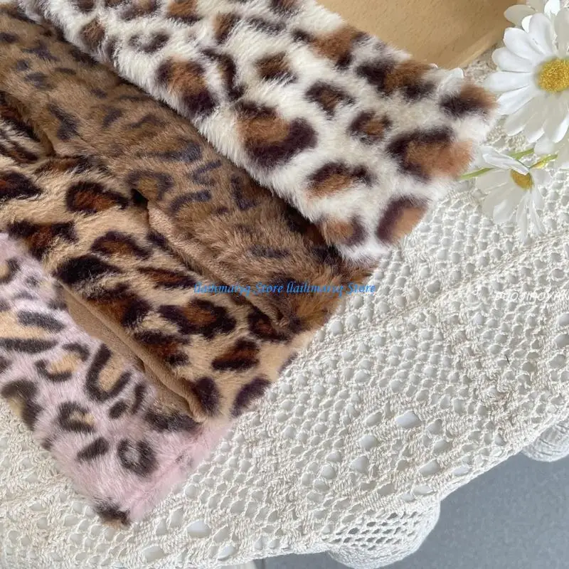 

573B Light weight Headbands Fuax Furs Elastic Headbands for Daily Wear and Fitness