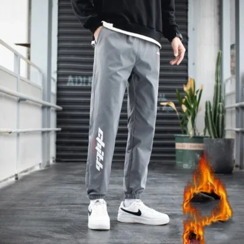 

2023 Autumn and Winter New Simplicity Versatile Men's Clothing Fashion Letter Printed Splicing Pockets Oversize Commuter Pants