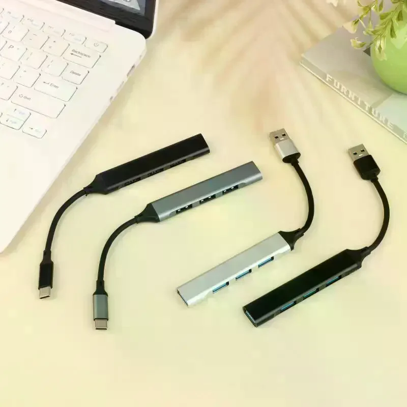 1pc PC Computer Accessories USB 3.0 Hub USB Hub 4 Port High Speed Type C Splitter 5gbps Multiport HUB 4 USB 3.0 2.0 Ports