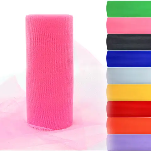 Multicolor 15cm Tulle Roll 10 Yards Organza Fabric Spool for Tutu Skirt DIY Baby Shower Wedding Party Supplies Craft Decoration