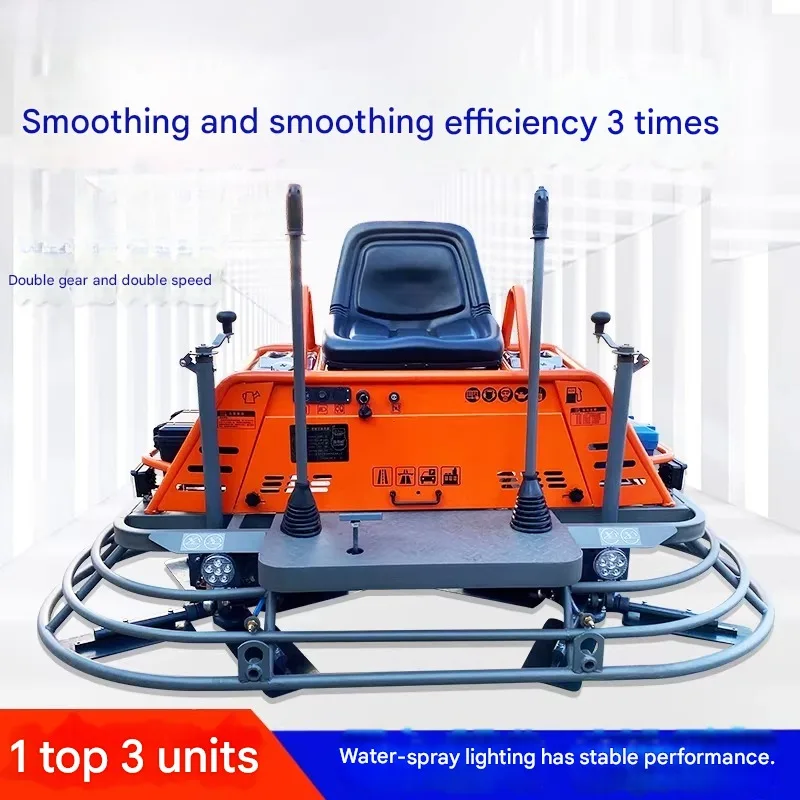 Self Propelled Ride On Power Trowel For Concrete Floor Grinding And Finishing Dual Rotor Heavy Duty Cement Surface Riding Trowel