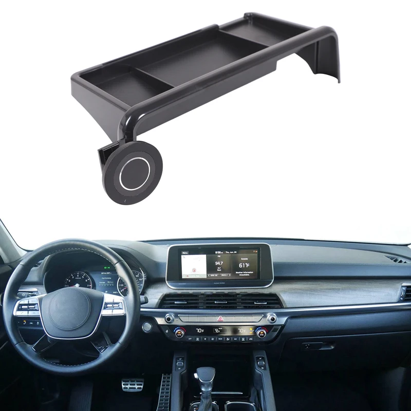 

Car Magnetic Phone Holder with Behind Screen Storage Box for Kia Telluride 2020-2022 Hidden Organizer Dashboard Car Accessories
