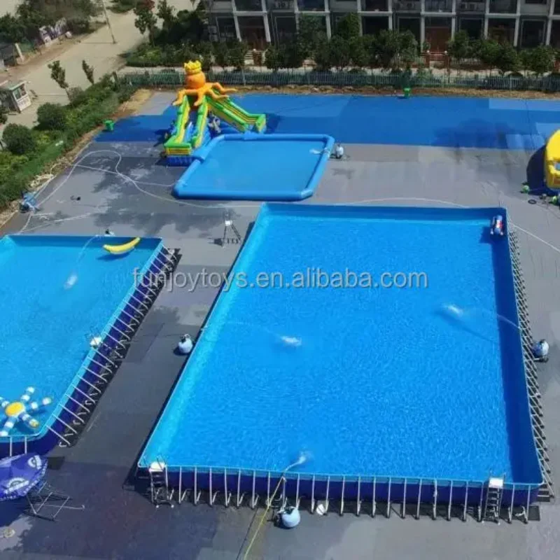 Large PVC Portable Above Ground Swimming Pool Metal Frame Swimming Pool For Sale