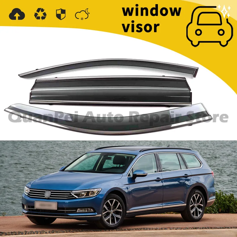 For Volkswagen Weilan 2016–2021 Rain Deflector Set Door Window Visor Eyebrow Rain Guard