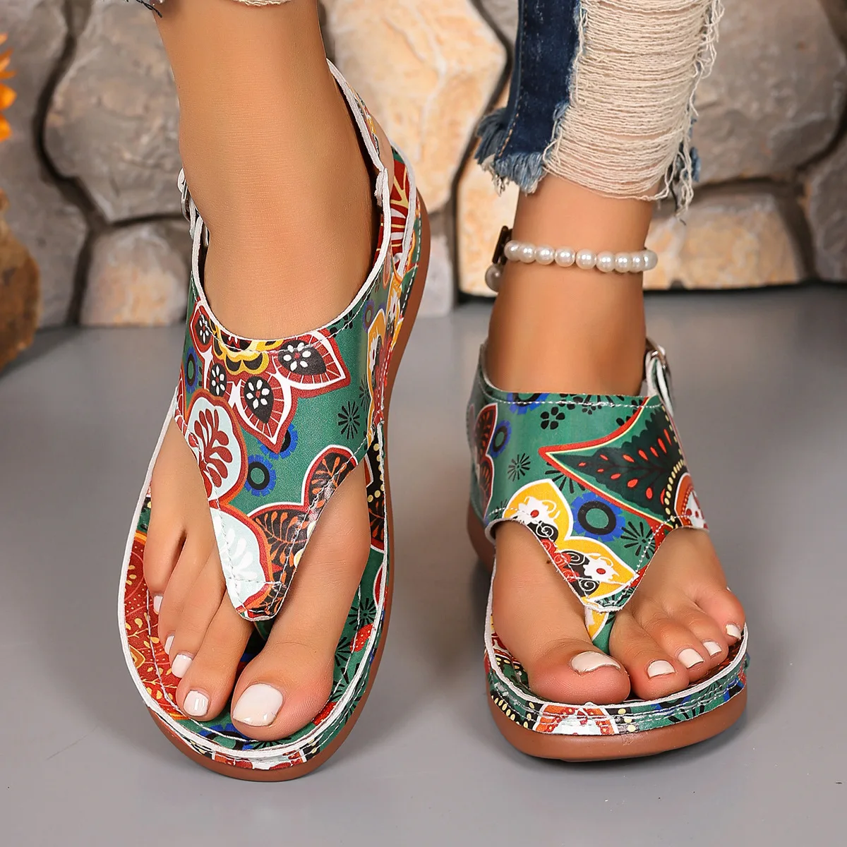 Heißer Verkauf Frauen Sandalen Sommer Mischfarben Outdoor Schuhe für Frauen Casual Strand Große Größe Keil Sandalen Alias De Mujer