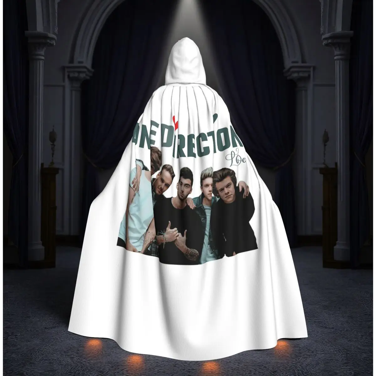 

Длинный плащ-накидка с капюшоном «Односторонняя любовь», средневековый костюм ведьмы, косплей, накидка на Хэллоуин, вампир, для взрослых, унисекс