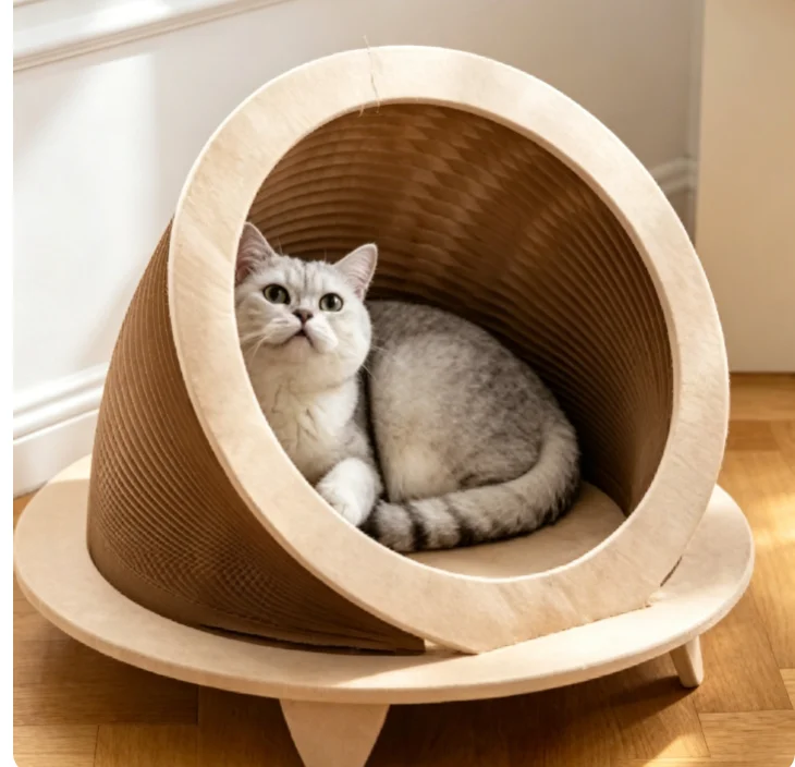 

Universal Closed Cat House Tent, Detachable Washable Paper Cat Bed, Warm Winter Popular Creative Pet Cat Nest