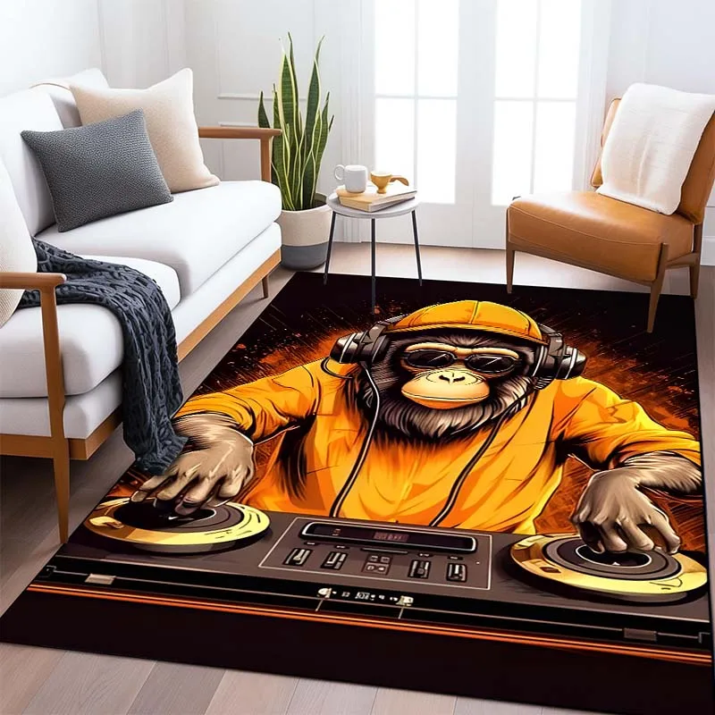 DJing Pattern Living Room Bedroom Carpet Bedside Bathroom Floor Mat 15 Size Large Custon Pattern Area Rug Room Decor Man Cave