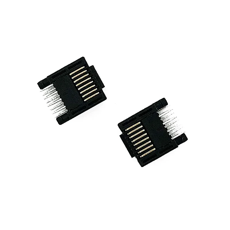 10PCS PCB Modular Plug 8P8C Black RJ45 Connector Short Body DIP Plug-in Male 8pin Buckle