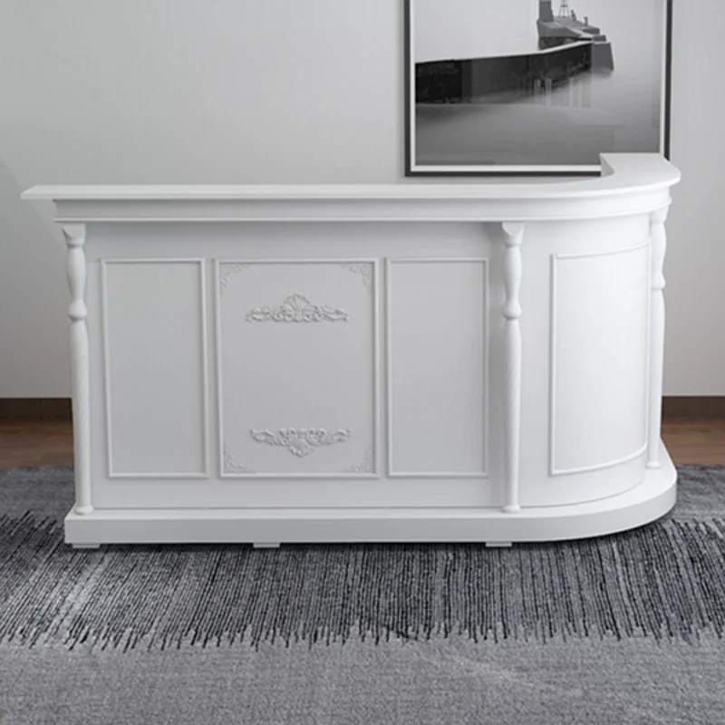 European-style Retro Reception Desks Beauty Salon Simple Reception Desks Clothing Store Office Furniture Meja Penerimaan YS40CC