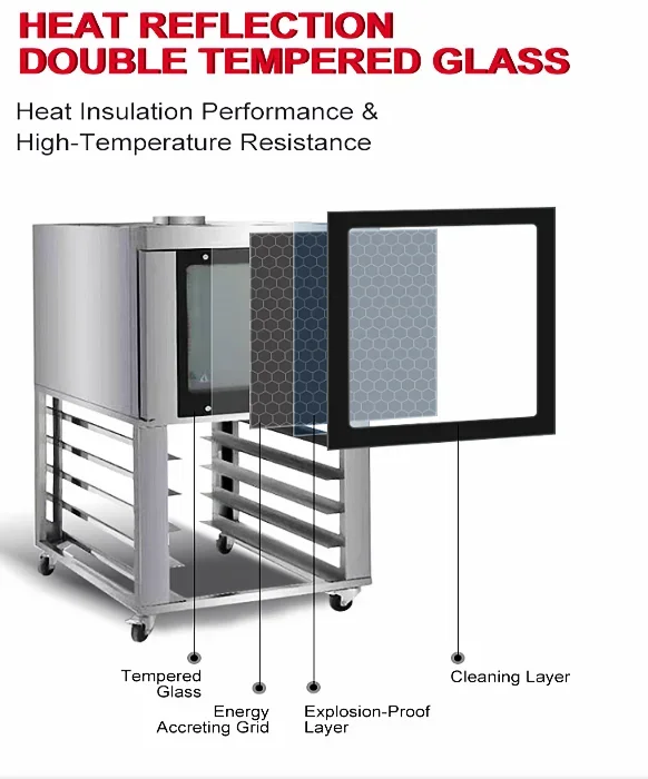 Industrial 12 Tray Bread Convection Oven Gas Baking Oven Convection Oven With Steam Function