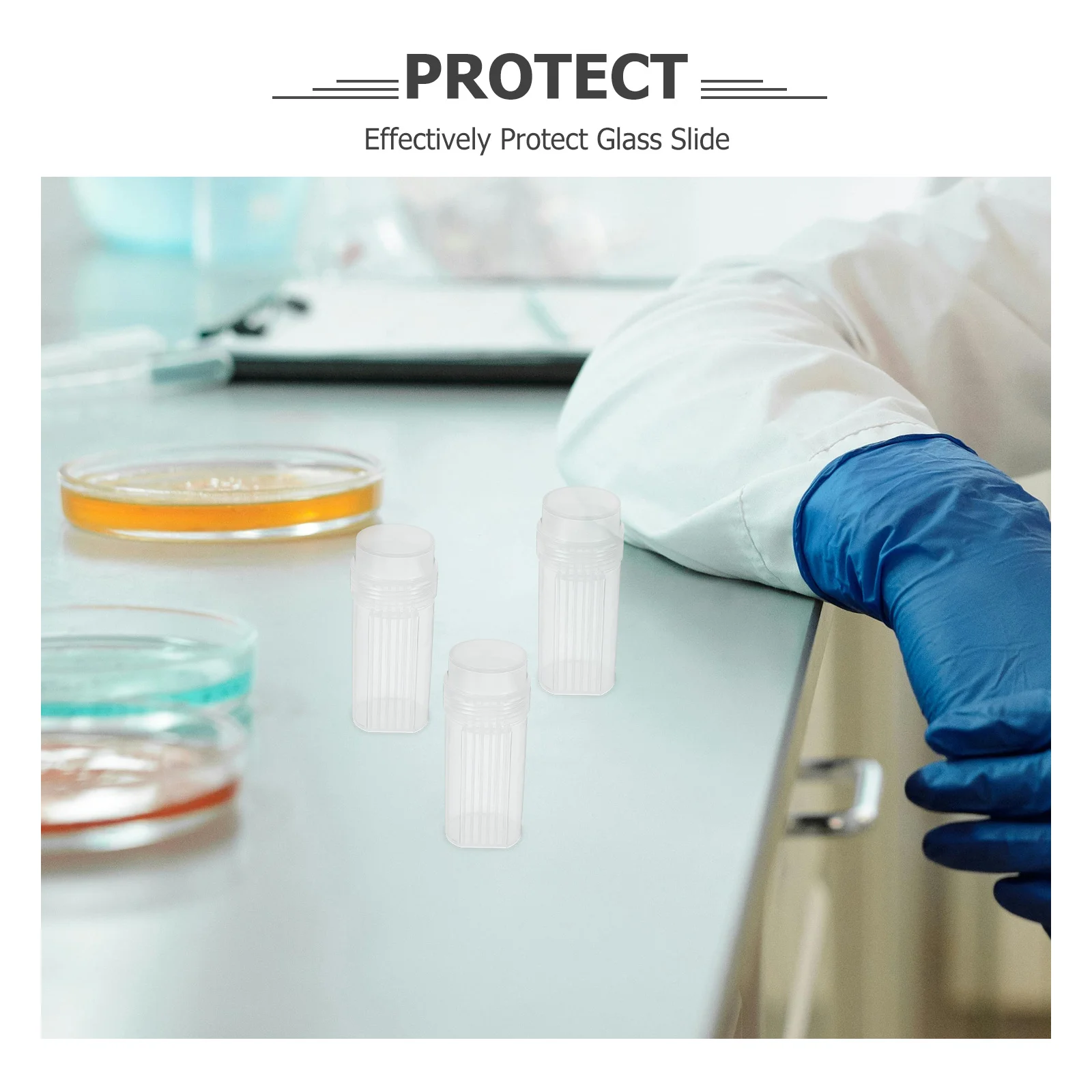 4pcs Microscope Slide Storage Box Clear Plastic Slide Holders Portable Slide Organizer Microscope Slide Storage Box For Laborato