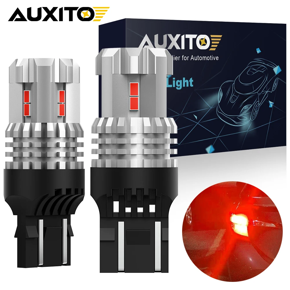 AUXITO T20 7443 Led 12V Red Brake Light W21/5W W21W BAY15D 1157 3157 LED Stop Tail Bulb For Toyota Corolla 150 e150 Camry Auris