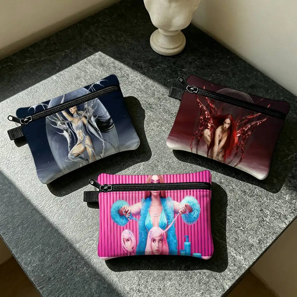 Singer L-Lola Indigo Waterproof Zippered Coin Purse – Lightweight Hanging Wallet For Coins ID Cards