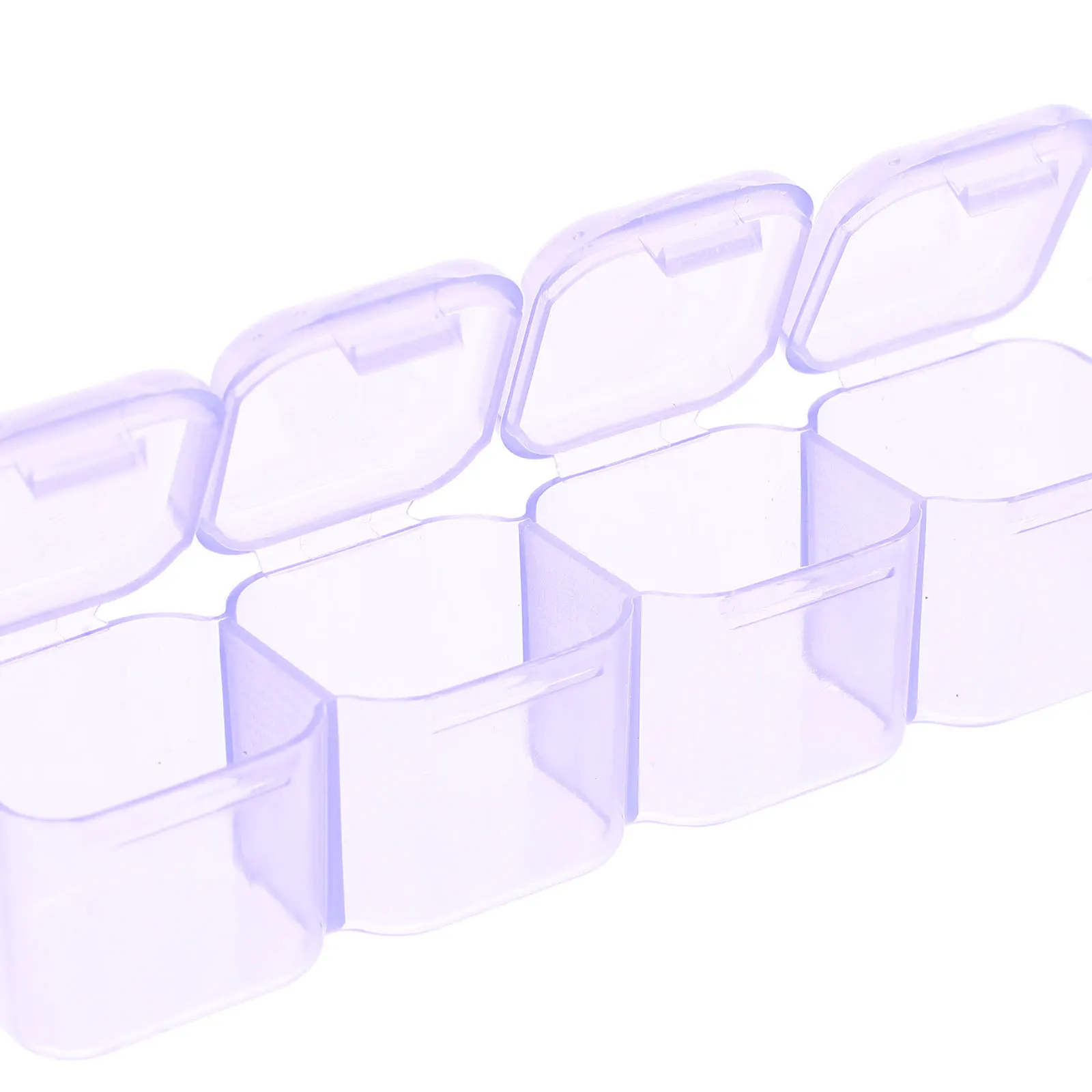 

4Pcs Nail Tool Storage Box Clear Makeup Organizer Robust Holder for Home Bathroom Desktop Makeup Organizers