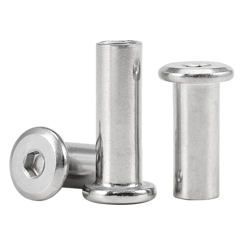 M2 M3 M4 M5 M6 M8 M10 304 Edelstahl Große Flache Innensechskant Möbel Nieten Stecker Einsatz Joint Hülse Kappe Mutter
