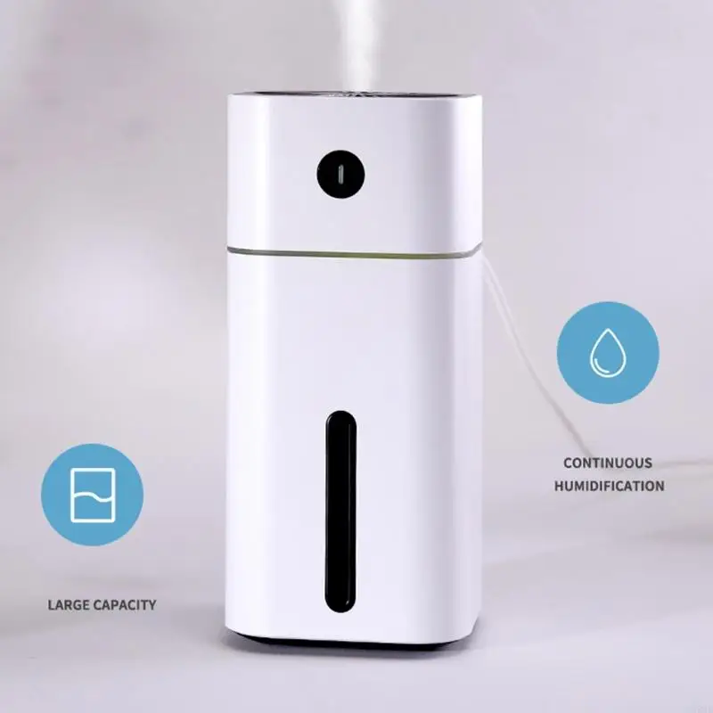 พกพาอากาศ 180 มล. อากาศอูรายอริมาเครื่องกระจายน้ำมันเครื่องพ่นยาออกหมอกเย็นพร้อมแสงกลางคืนสีสันสดใสสำหรับรถที่บ้าน N58D