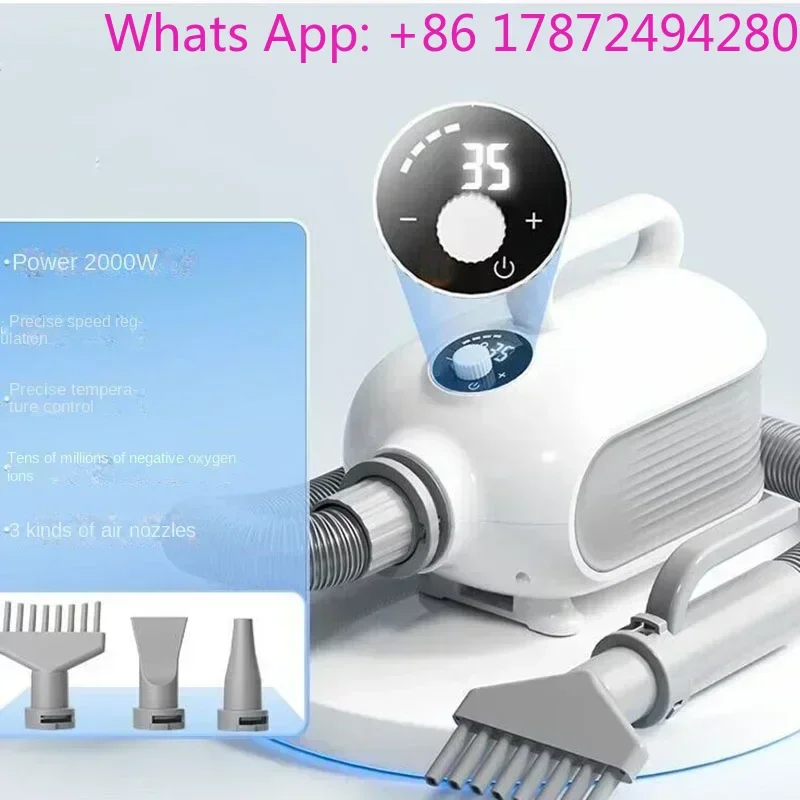 Quick Hair Dryer For Dogs And Cats, 2000W , With Hot Air, For Small, Medium Dogs