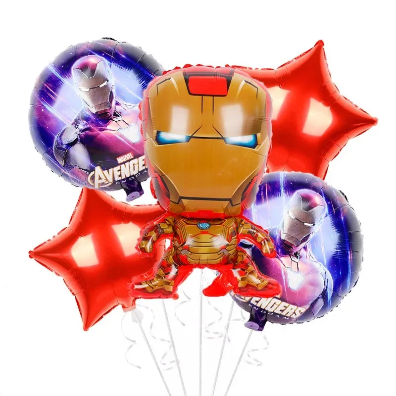 Marvel Birthday Party Decoration Avengers Theme Spider Man Iron Man Aluminum Film Balloon Set