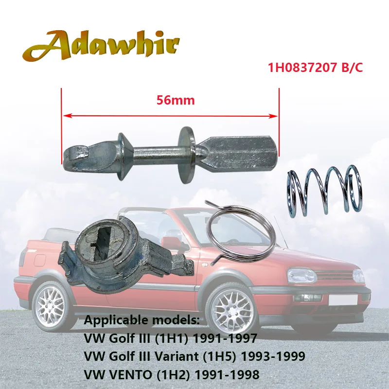 Door Lock Cylinder Repair Kit for VW Golf MK3 Vento Jetta Seat Toledo Skoda Octavia Front Left Right Rebuild Set 1H0837207C