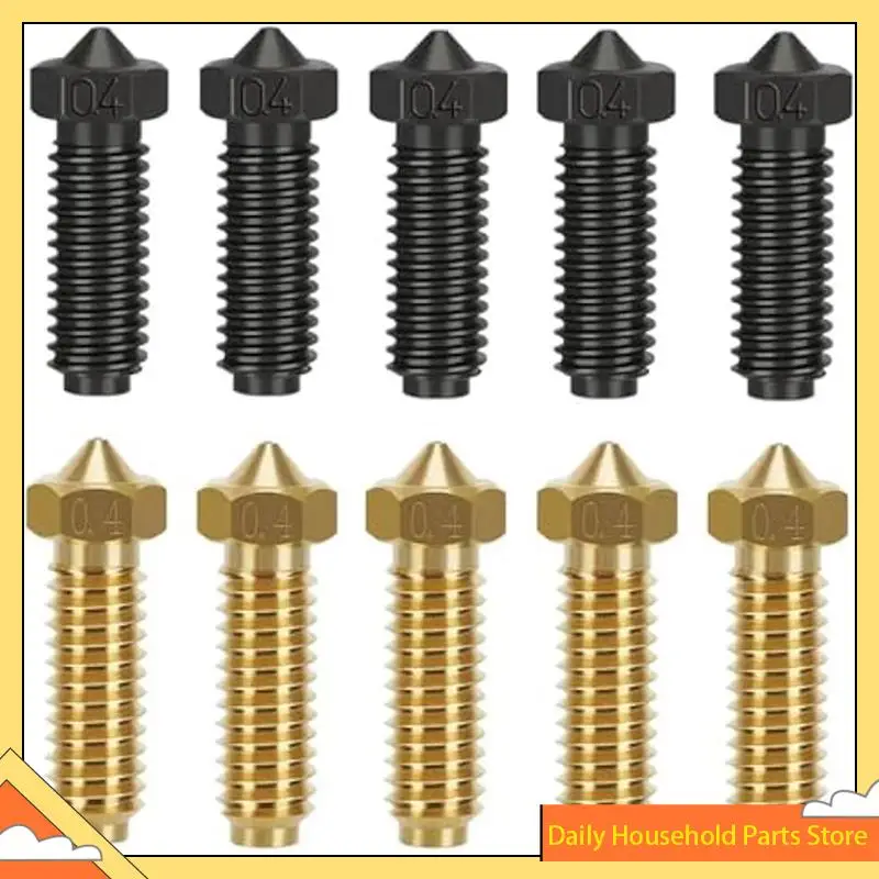 Kit Nosel Printer 3D untuk Anycubic Kobra 2 - Termasuk 5 Buah Nozel Baja Keras + 5 Buah Nozel Kuningan 0.4Mm PANAS!