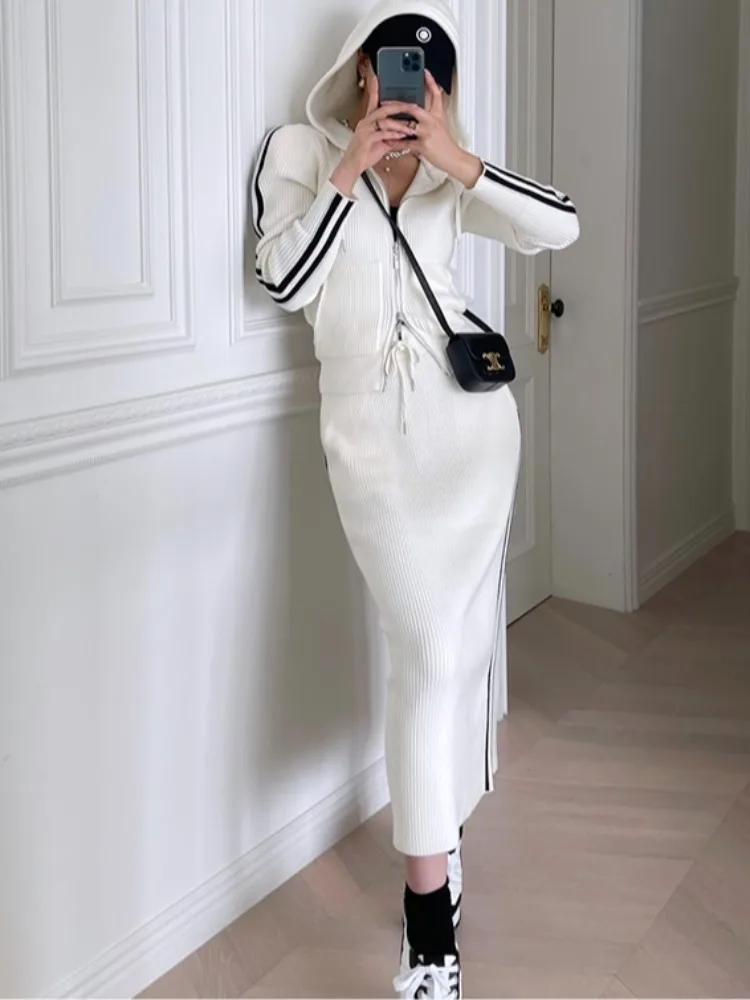 Faionable Thiened Set con cappuccio Dr Commute Sle Pure E-commerce S Altro materiale 00% Primavera Autunno Inverno Regular Le...