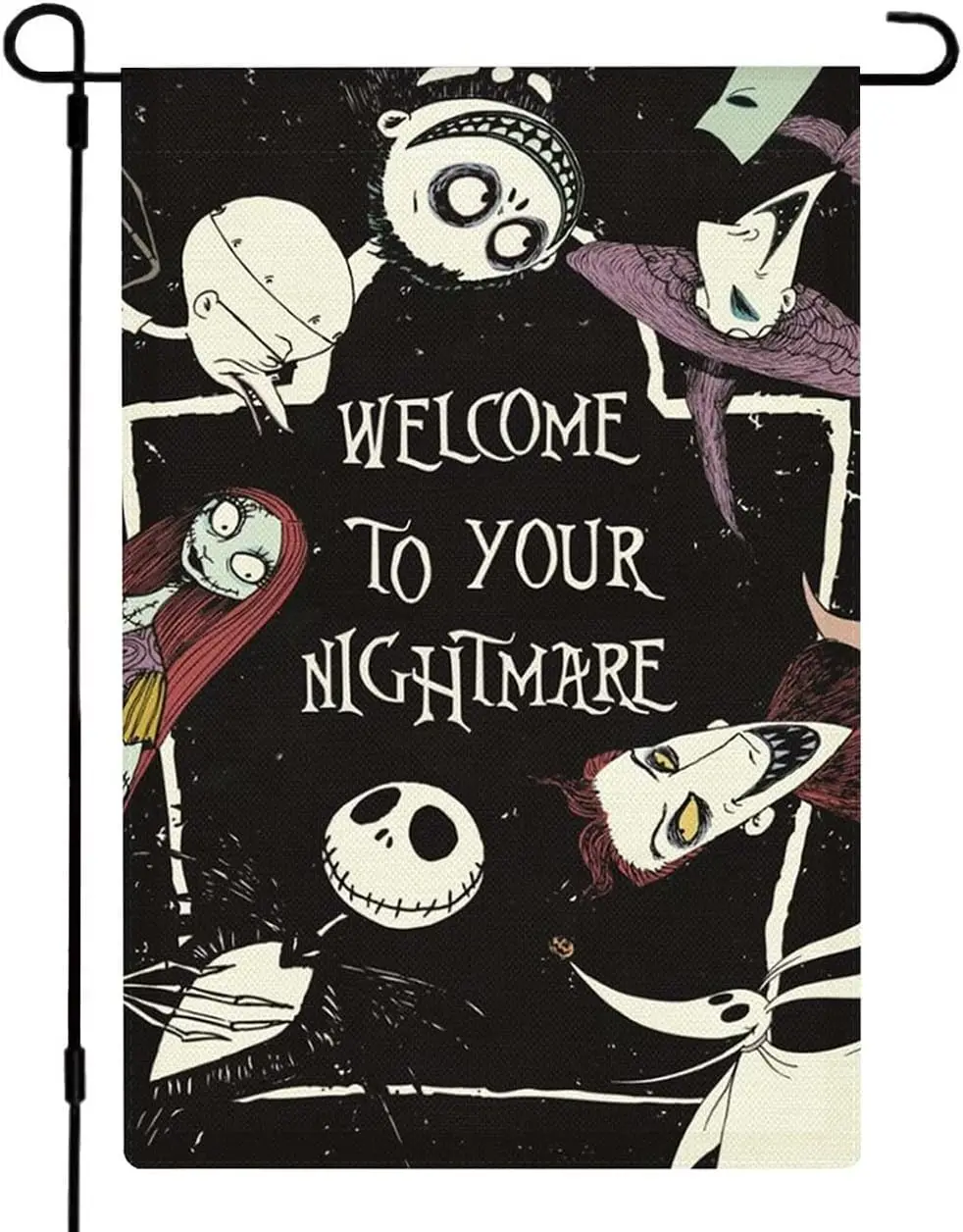 Halloween Garden Flags Welcome to Your Nightmare Xmas Decorative Garden Flag Fall/Autumn Winter Outdoor Yard Garden Flags 12x18