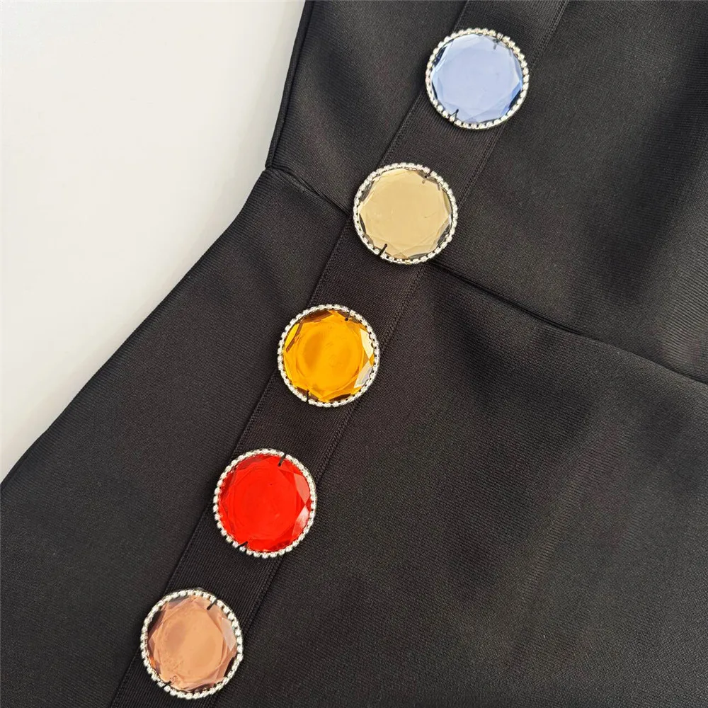 Sexy Strapl Diamant Embedded Wrap Dr Abend Par Abnehmen Ele Schlitz Langen Rock Abendkleid Hohe Taille Zipper Sle