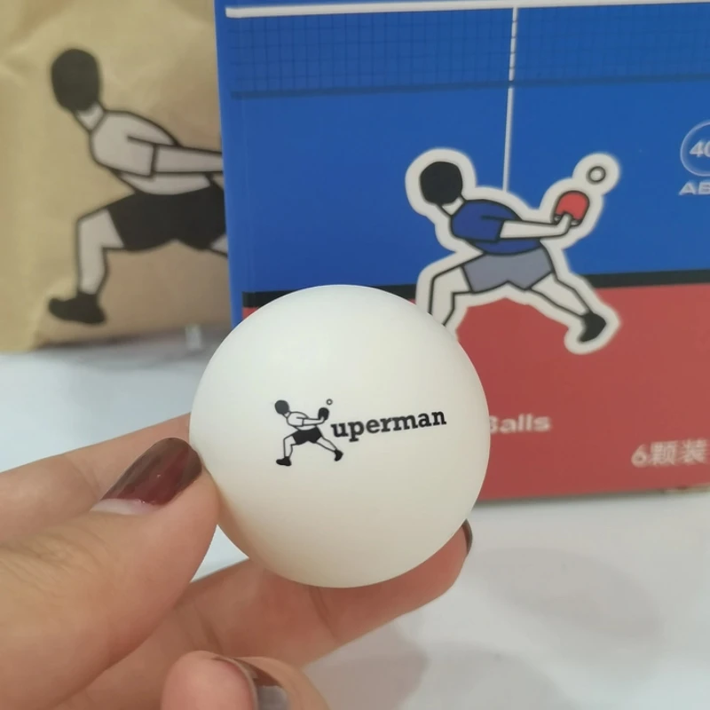 Xuperman Xuxin ABS 40+ Table Tennis Balls 6pcs/box White Ping Ping Balls with Seam for Training