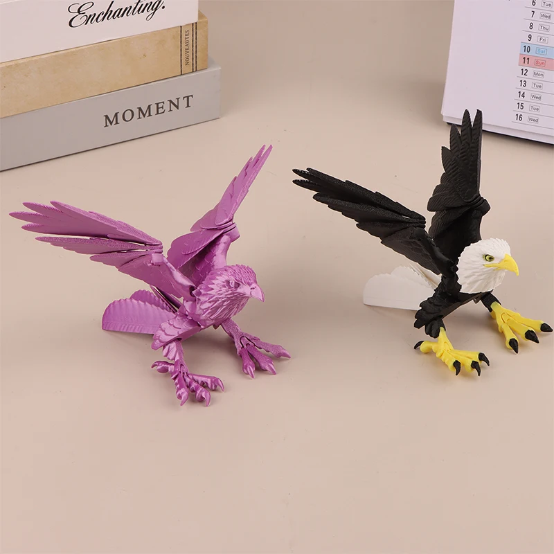 

3D Printed Eagle Movable Wings Modle Desktop Ornaments Home Decor Fidget Toys Gift For Adults