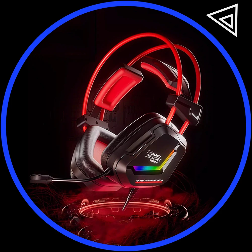 

Наушники Dareu EH733 с игровым чипом BBH, адаптацией формы кушетки головы, 50-мм динамиками, RGB-подсветкой, микрофоном с шумоподавлением ENC, для ПК, подарки