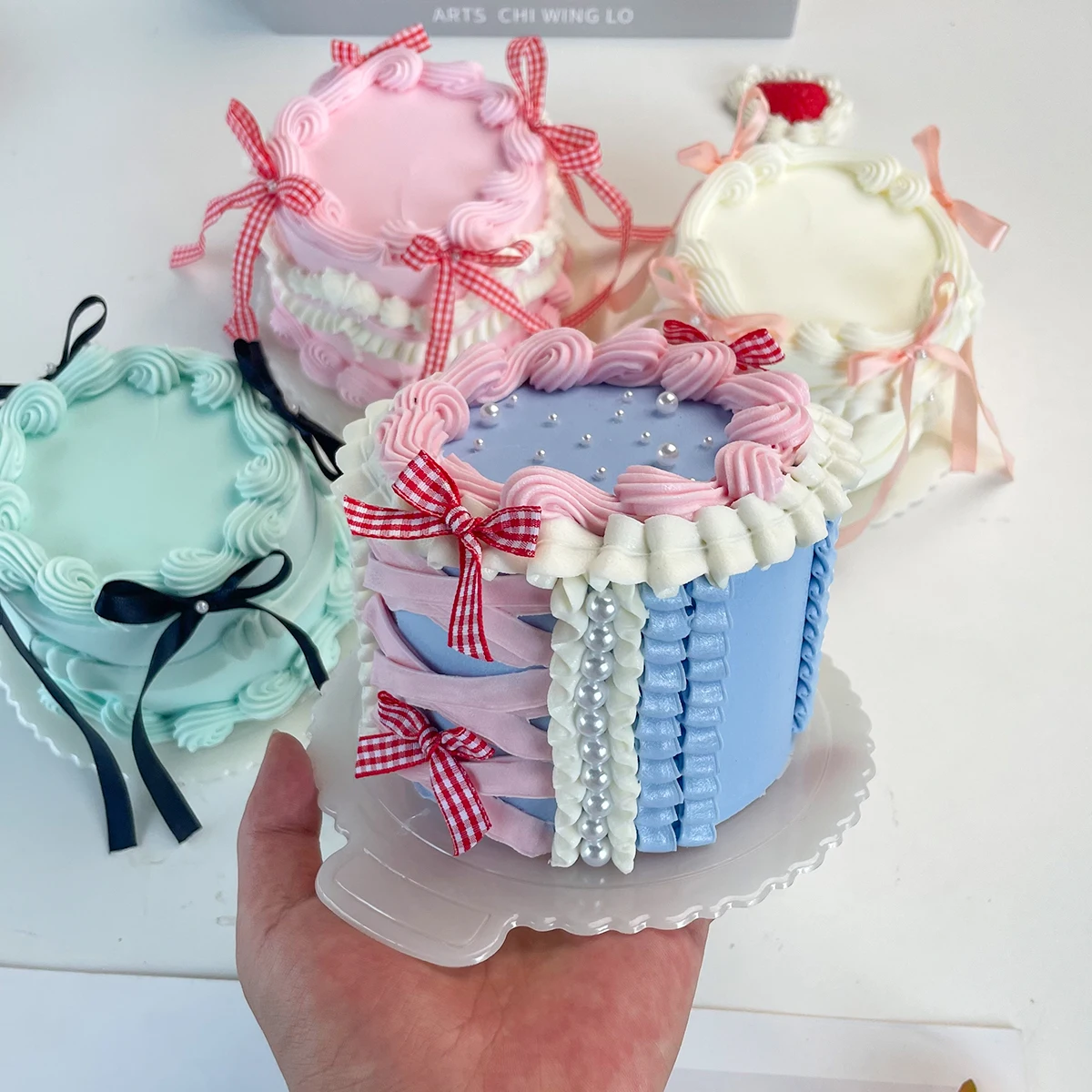 4 Zoll Realistischer Künstlicher Sahnetorten-Imitat - Bäckerei-Displaymodell, Weihnachtsgeschenkidee & Party-Dekoration, Scherzartikel – Detail 6