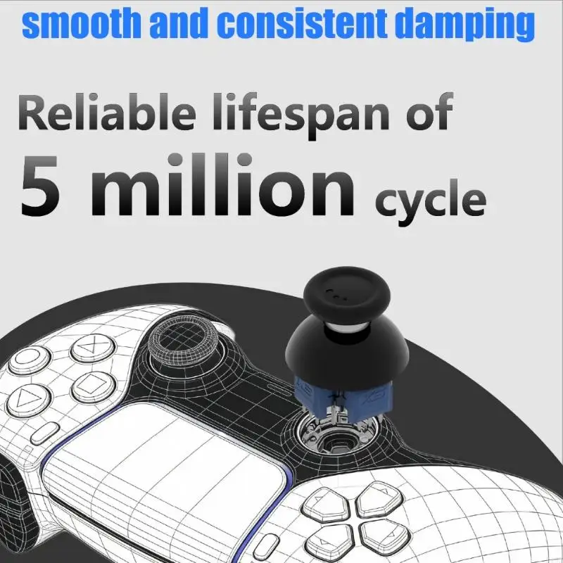 Adjustable-Tension Magnetoresistive Thumbstick Module with Resistance Control, Soldered Installation, and Calibration F19E