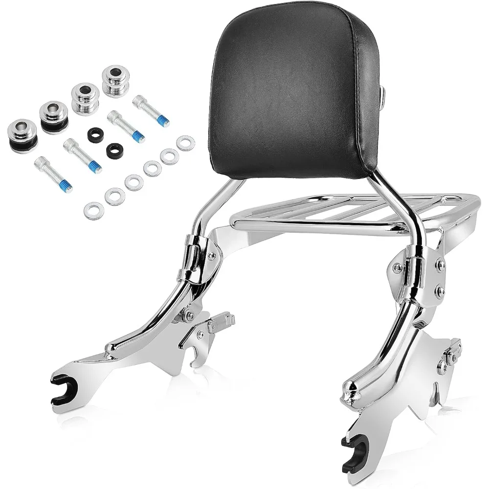 

Вертикальный держатель Softial Sissy Bar для Harley Fat Bob FXFB FXFBS 2018-2023, хромированный спортивный багажник, комплект стыковочного оборудования