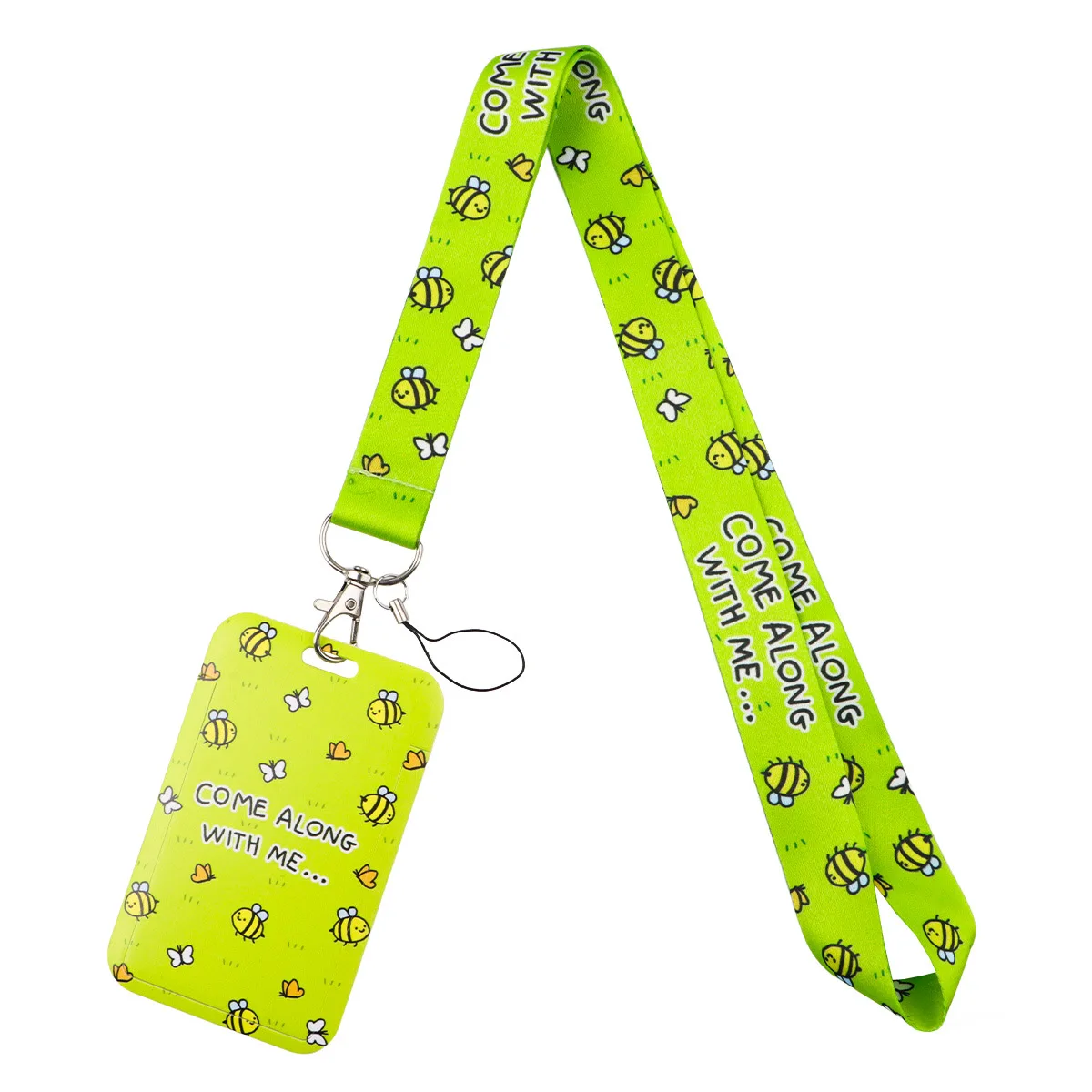 Green Animals Insects Bee Credential Holder Flowers Lanyards for Key Neck Strap For Card Badge Gym Keychain Keyring Accessories