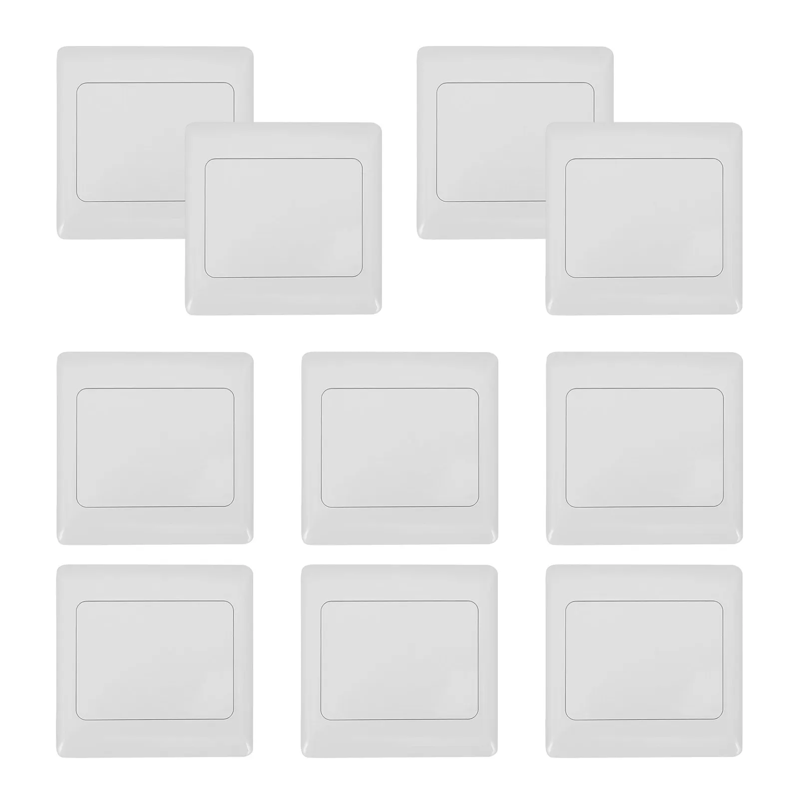 10Pcs Light Switch Plate Cover Flame Retardant Socket Covers for Outlets Modern Home Renovation Toggle Plate Cover Electrical