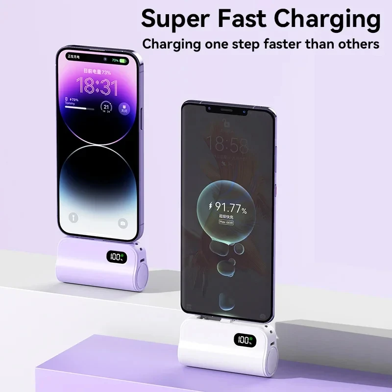 OnePlus Mini Power Bank 50000mAh 2-in-1 Large Capacity Digital Display Portable Fast Charging External Battery for Iphone Xiaomi image 3