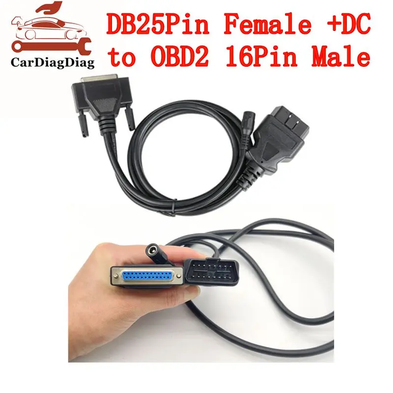 

Разъем DB25pin «мама» на 16-контактный разъем «папа» используется для KTM BENCH 32 в 1, аксессуары, удлинительный кабель, удлинительный кабель OBD2